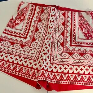 Flying Tomato High Waist Red and White Shorts